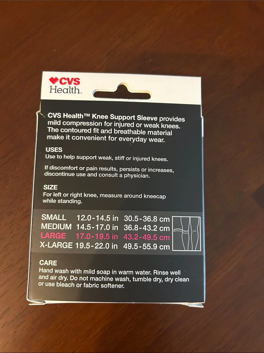 CVS Health Knee Support Sleeve - Gray (Large)